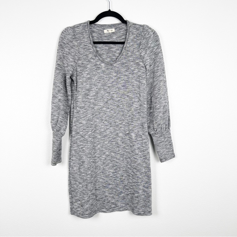 Madewell‎ Balloon Sleeve Sweater Dress Gray Sz XS